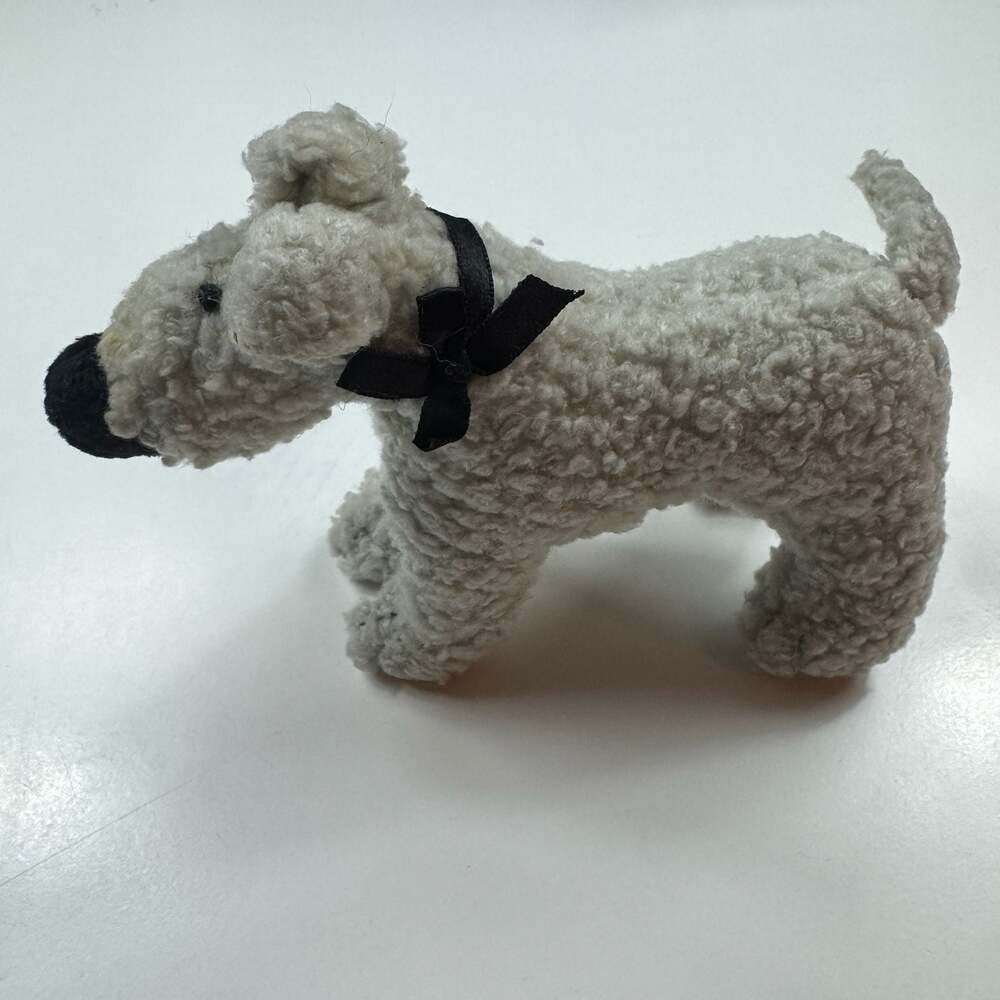 Vintage 1989 North American Bear Co. Ollie Dog Gray Terrier Plush 6.5"